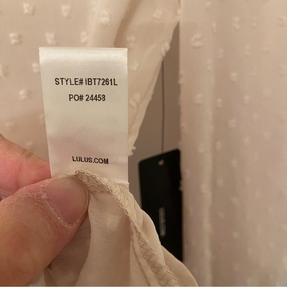 NWT Lulus Darlena‎ Swiss dot sheer top Size S - Picture 8 of 10